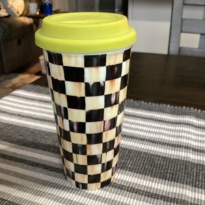 Courtly Check Travel Mug with Yellow Lid